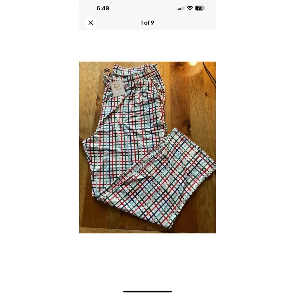 Mary Square Men’s Luxury Pajama Pants Family Plaid XL Buttery Soft NEW W/TAG